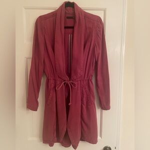 Woman’s Max Jeans Garnet Rose Tencil Drape Jacket Size Medium